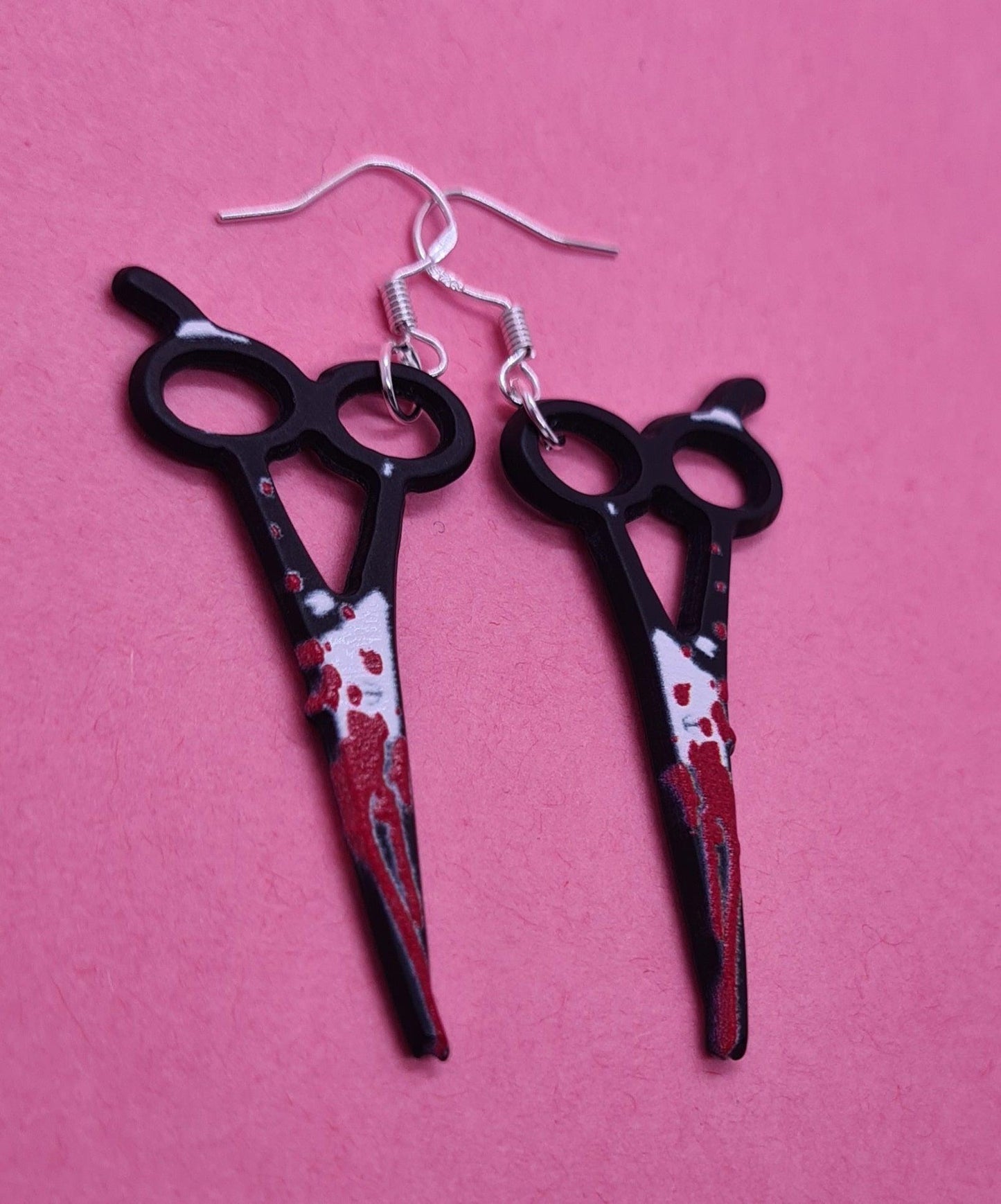 Mini Halloween scissor earrings - Strawberry Moon Jewellery
