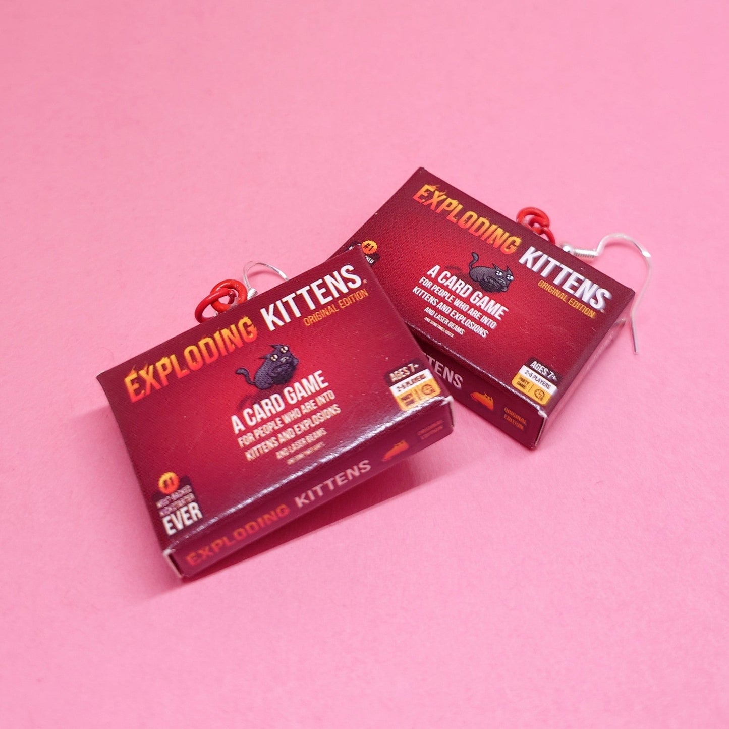 Exploding Kittens Card Game earrings