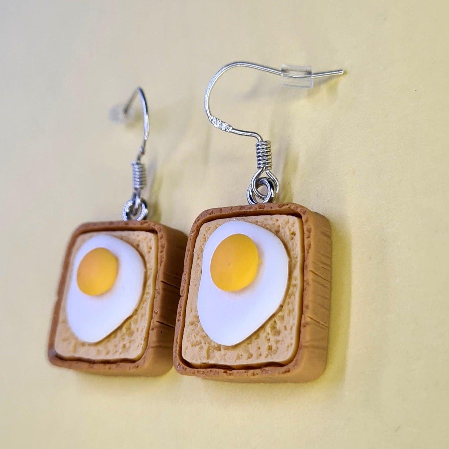 Egg on toast earrings - Strawberry Moon Jewellery