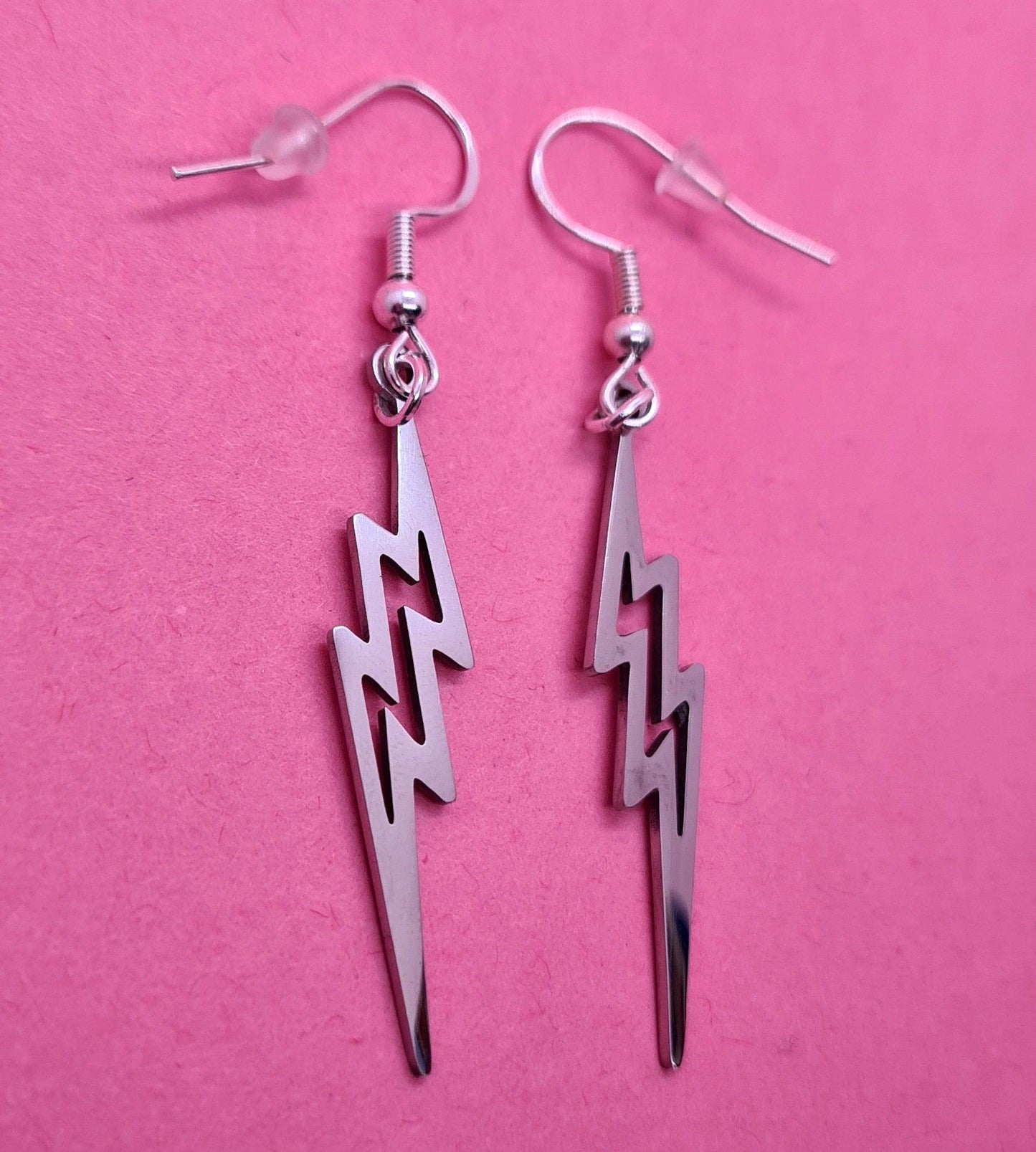 Thunder bolt earrings - Strawberry Moon Jewellery