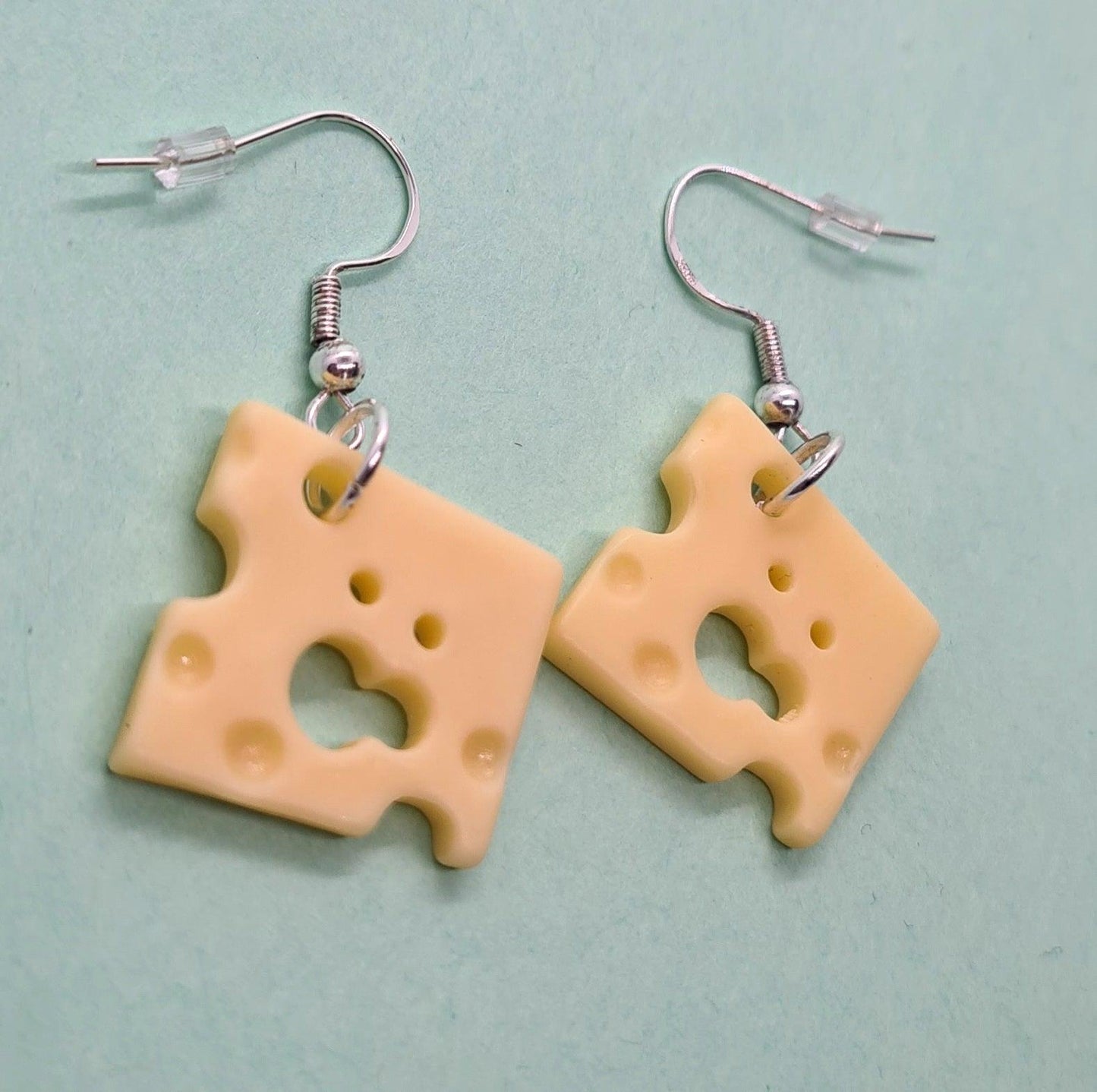 Mini cheese slice earrings - Strawberry Moon Jewellery