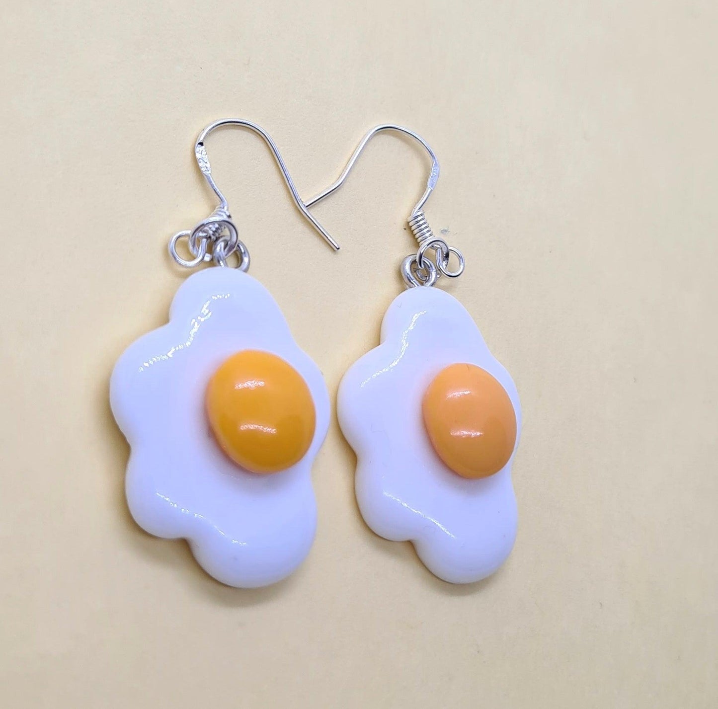 Mini fried egg earrings - Strawberry Moon Jewellery