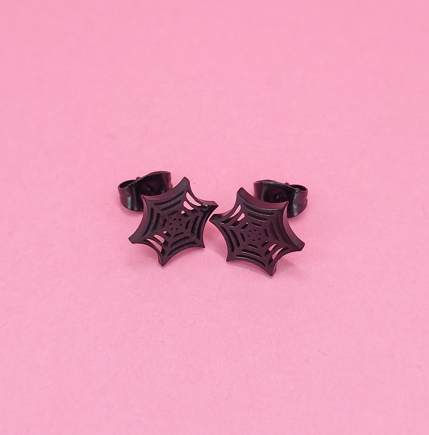 Stainless Steel Cobweb Earrings