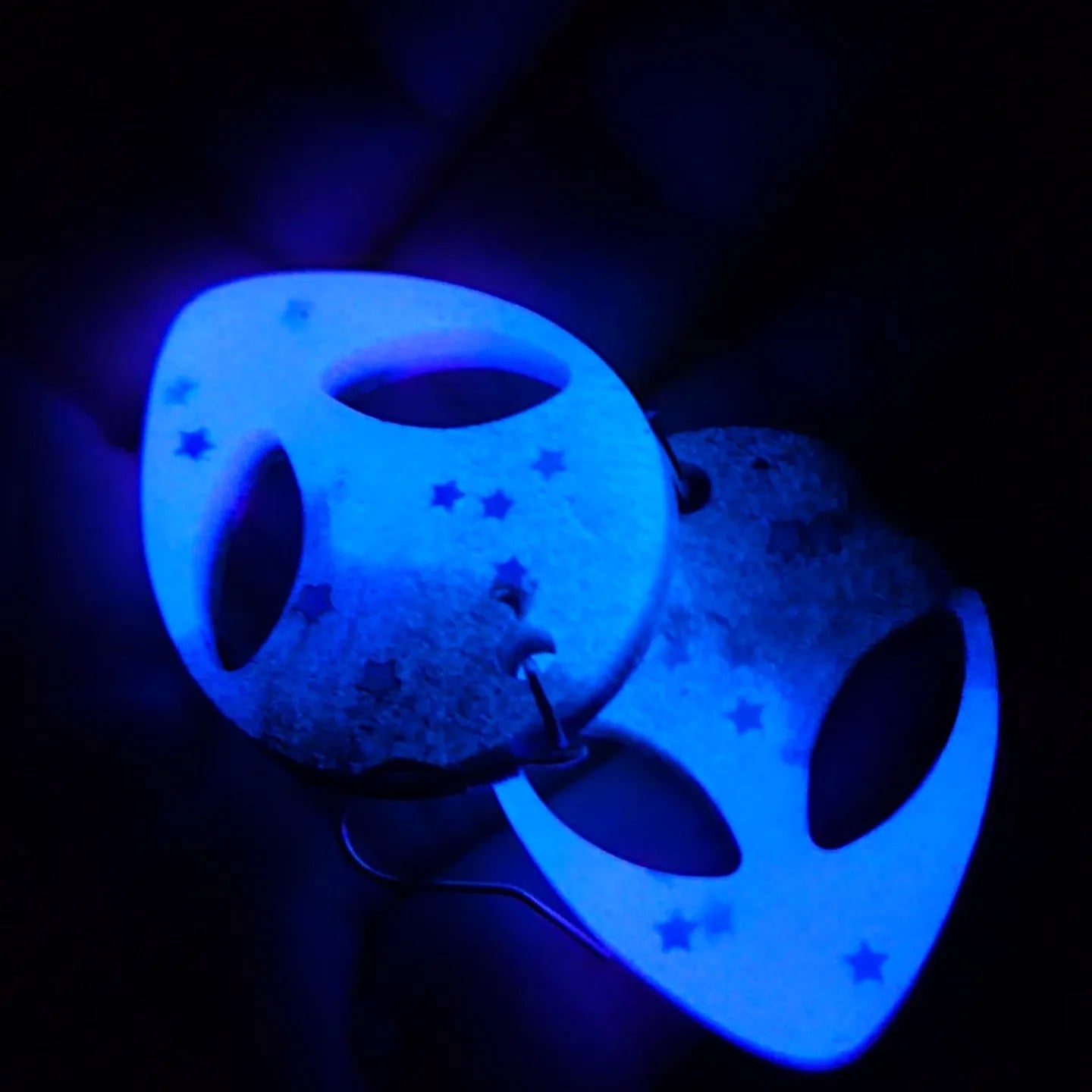 Cosmic Steve earrings (Glow in the Dark) - Strawberry Moon Jewellery