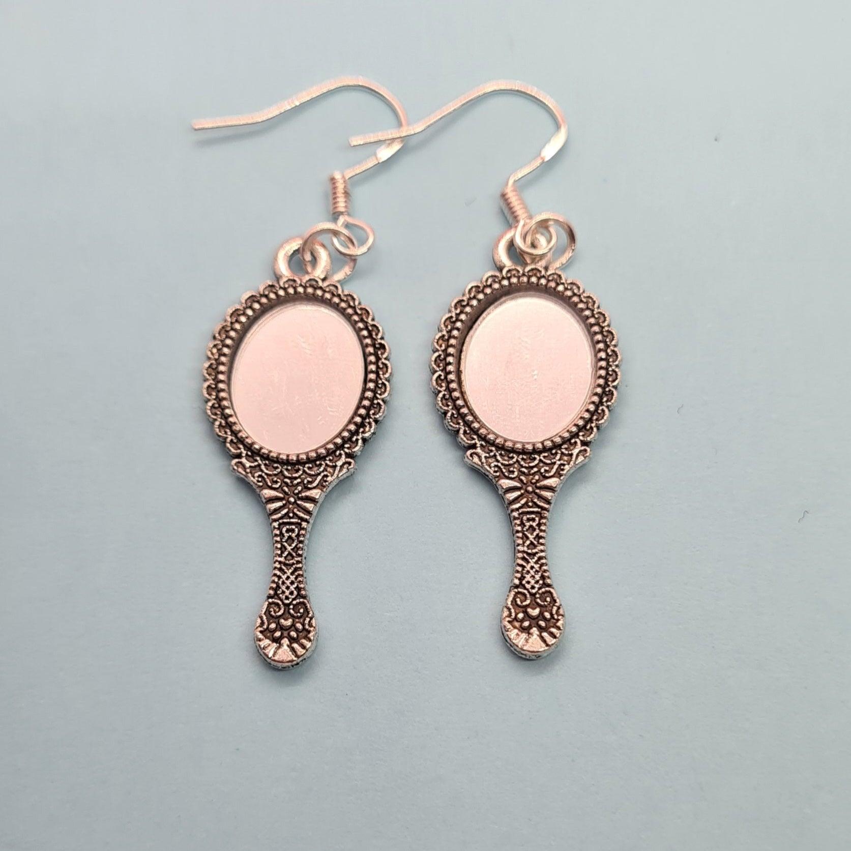Mirror mirror earrings - Strawberry Moon Jewellery 