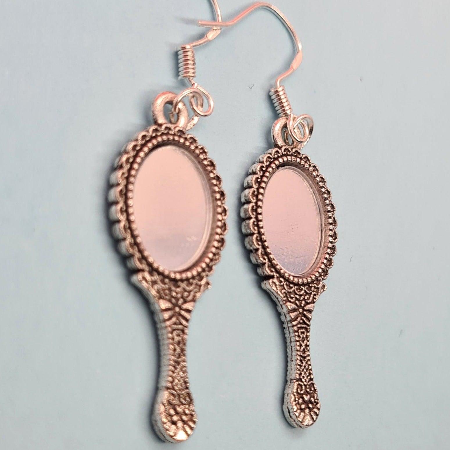 Mirror mirror earrings - Strawberry Moon Jewellery 