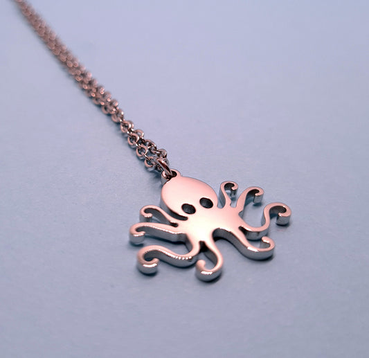 Stainless Steel Kraken Necklace - Strawberry Moon Jewellery 