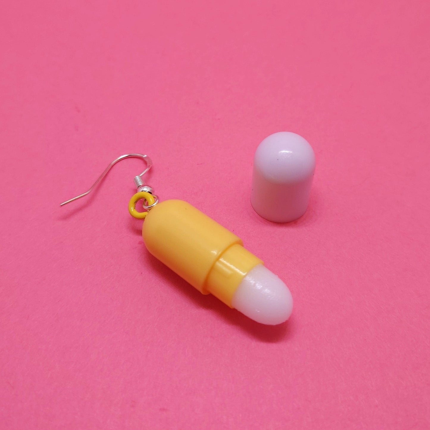 Mini lip balm earrings