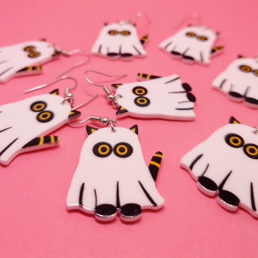 Ghost cat Earrings