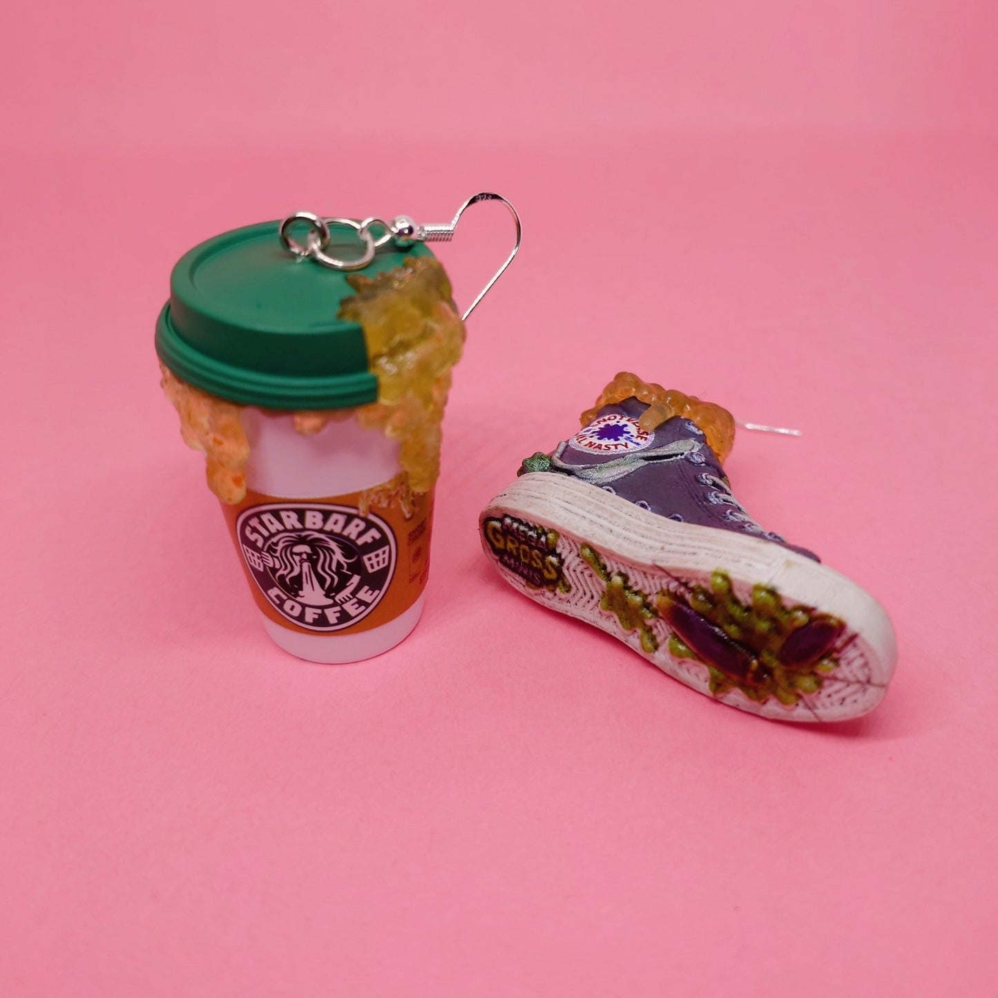 Starbarf coffee and Gory converse earrings