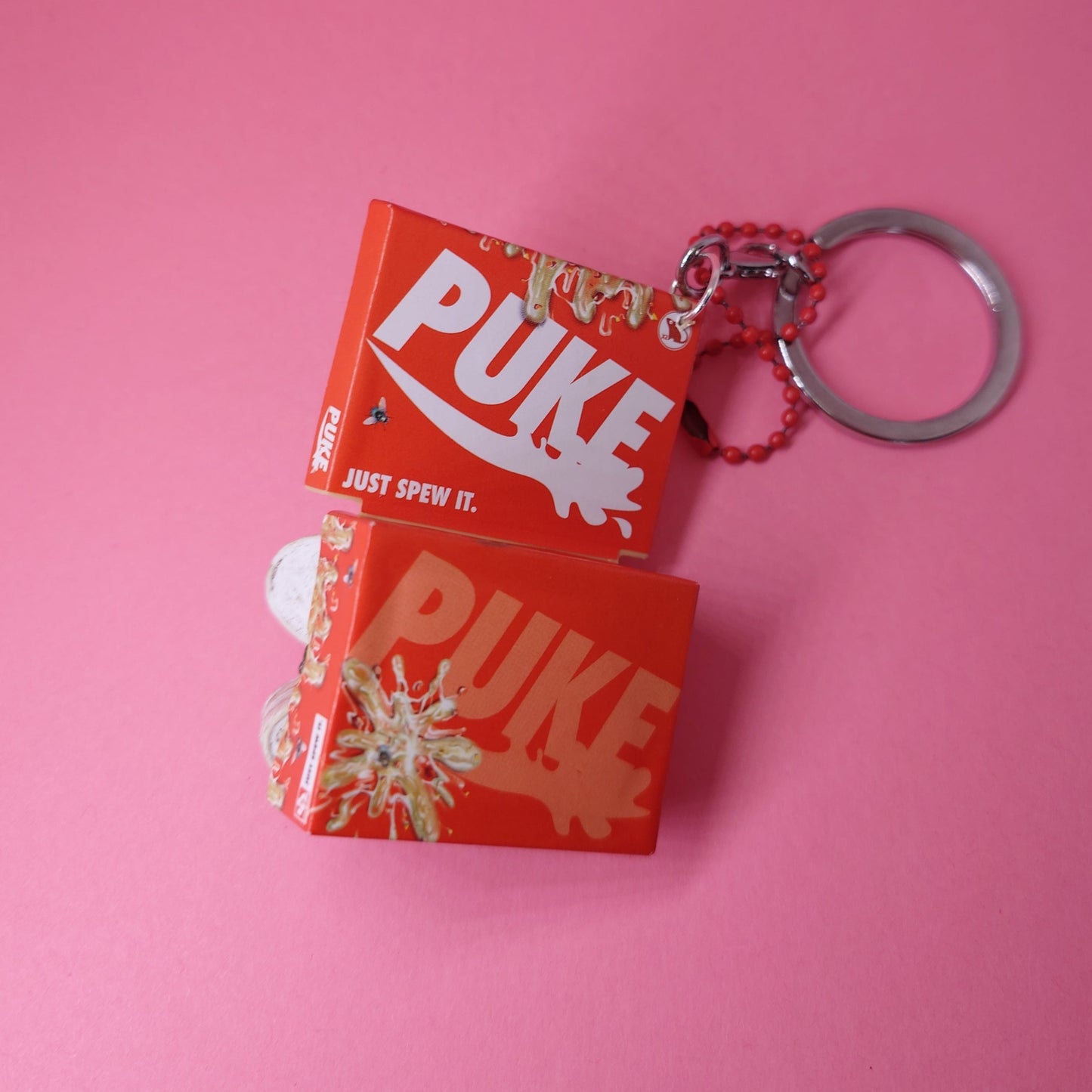 Puke, Just Spew It keychain