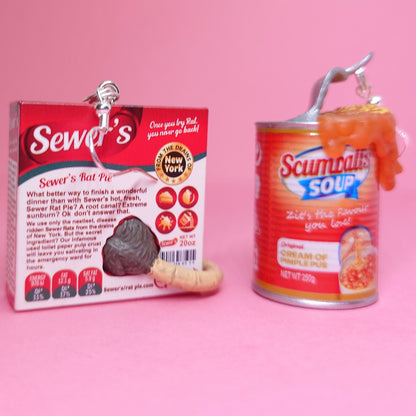 Sewers Rat Pie and Scumballs Soup Earrings
