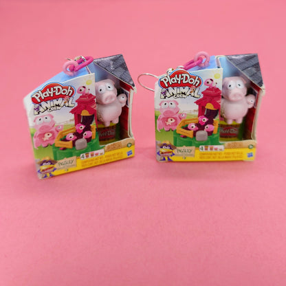 Play -Doh Mini Farm crew earrings