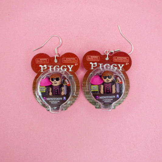 Piggy Roblox Mini toy earrings