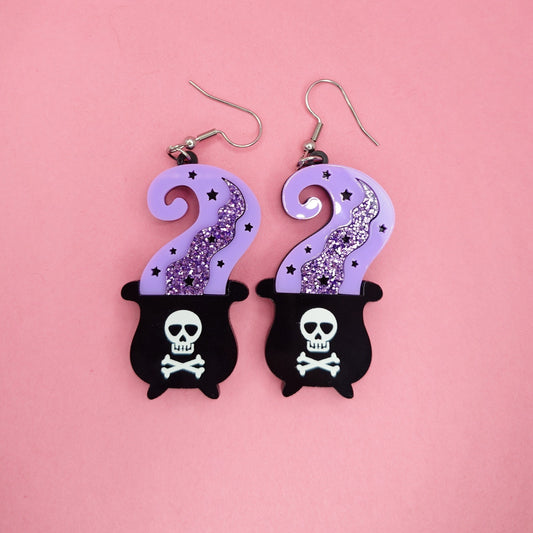 Cute cauldron earrings
