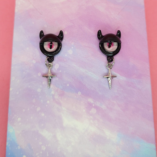 Mini Monster stud earrings