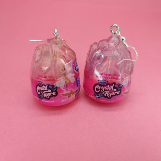 Crystal flyers mini toy earrings