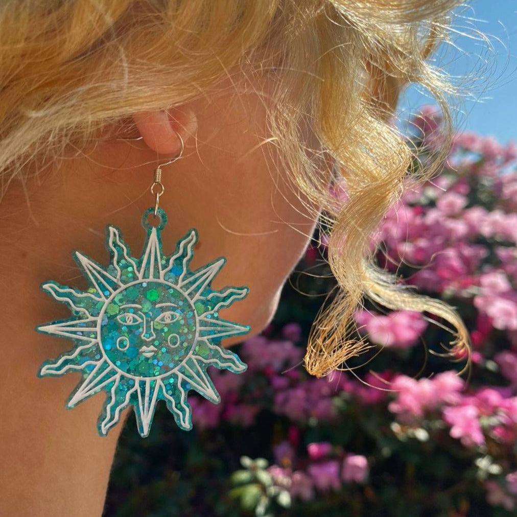 Celestial Sun Earrings - Strawberry Moon Jewellery 