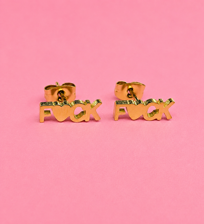 F*ck love stud earrings