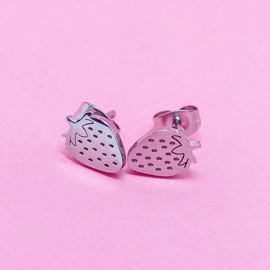 Strawberry Moon Stainless steel earrings.