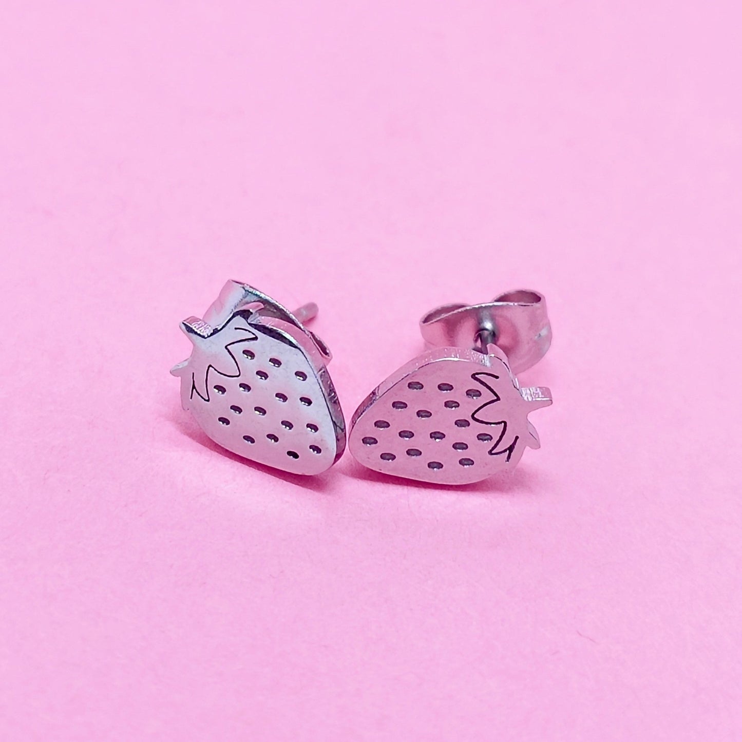 Strawberry Moon Stainless steel earrings.