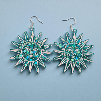 Celestial Sun Earrings - Strawberry Moon Jewellery 