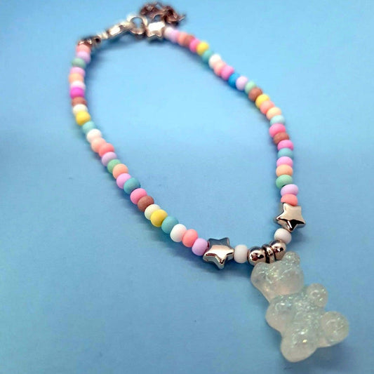 Gummy bear charm bracelet - Strawberry Moon Jewellery 