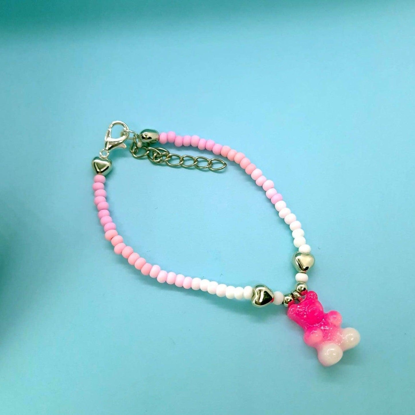 Gummy bear charm bracelet - Strawberry Moon Jewellery 