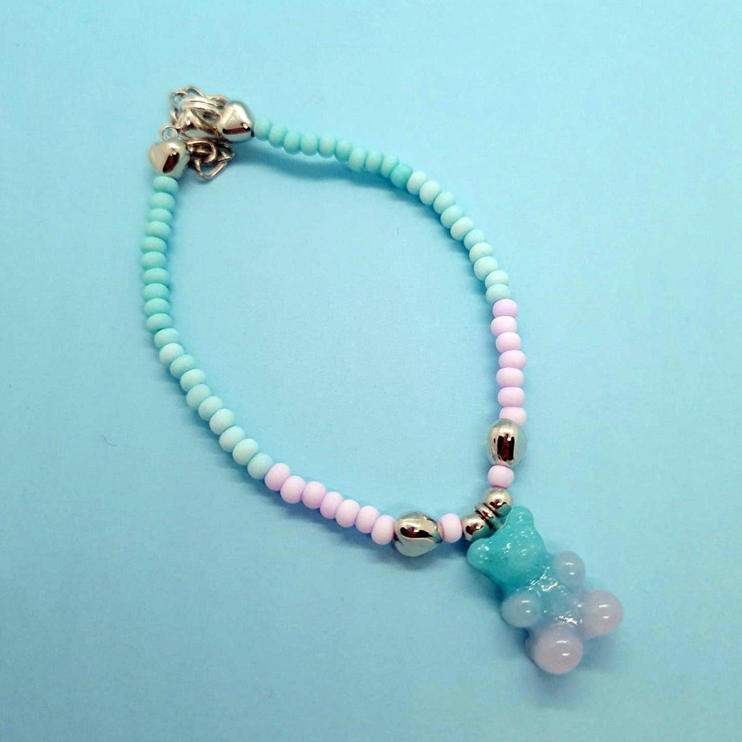 Gummy bear charm bracelet - Strawberry Moon Jewellery 