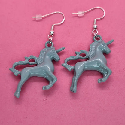 Mint green unicorn earrings. - Strawberry Moon Jewellery 