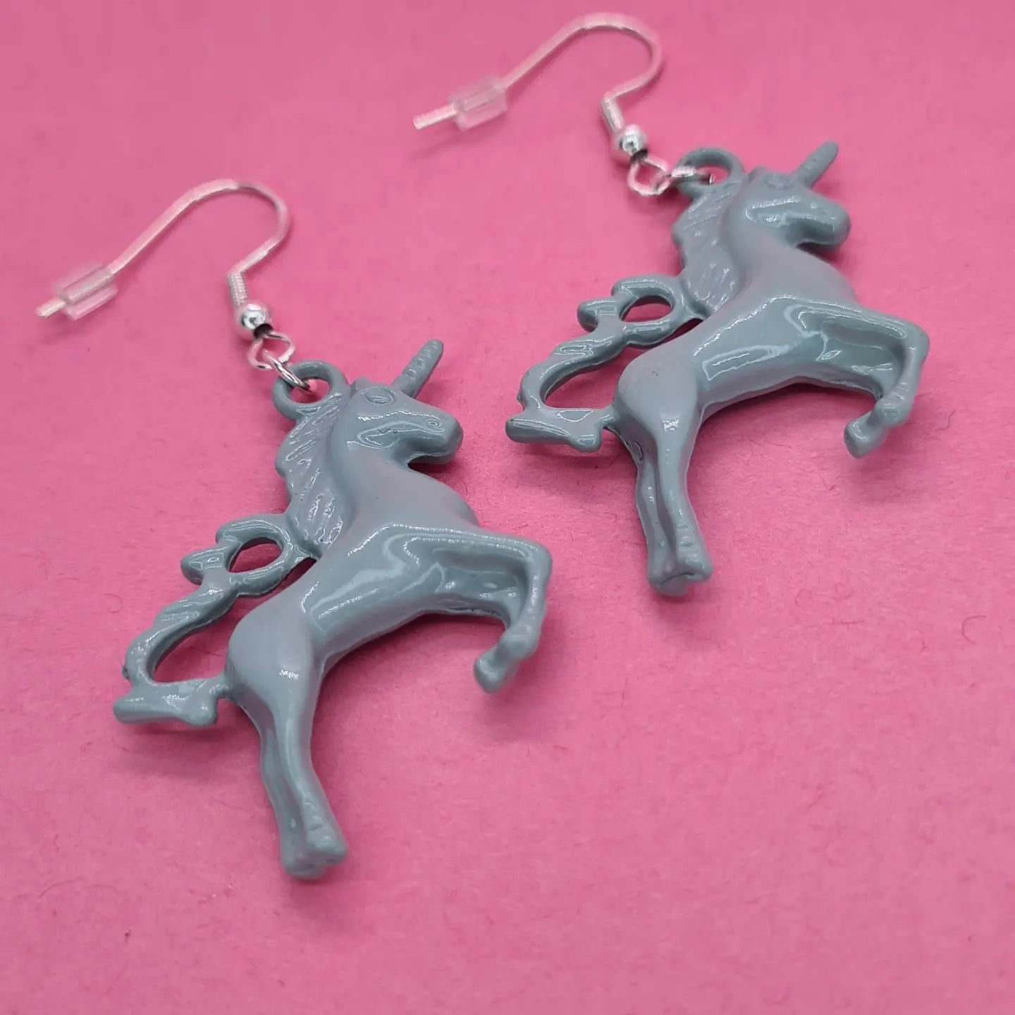 Mint green unicorn earrings. - Strawberry Moon Jewellery 